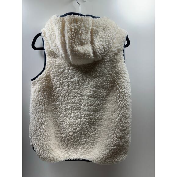 Vtg Original Weatherproof Sherpa Vest Women’s Sz Medium White Cozy Core Hooded - Picture 3 of 12